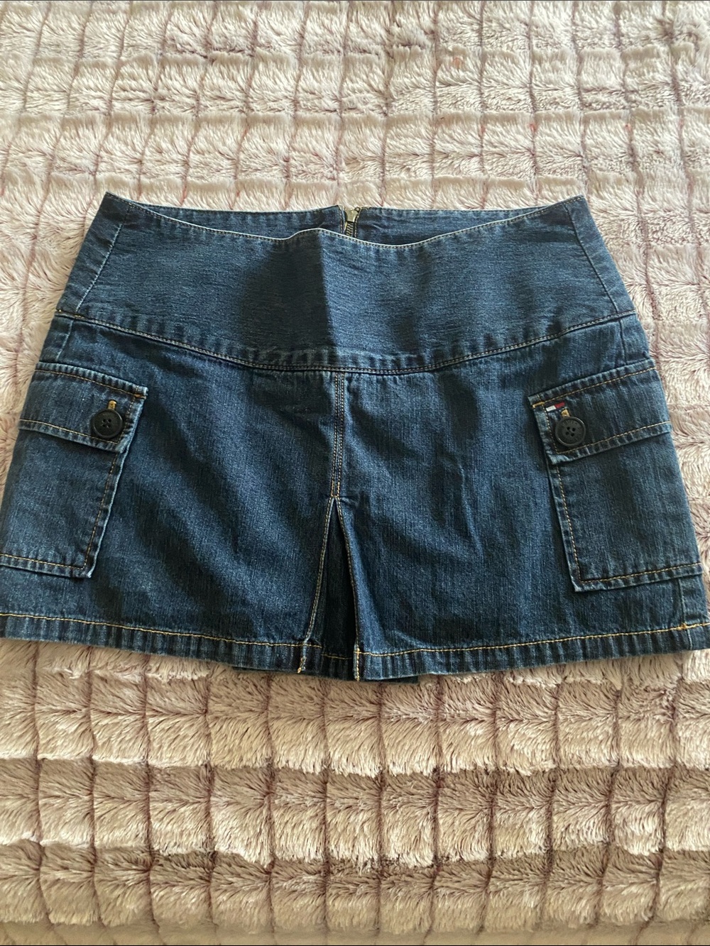 Tommy Hilfiger Dark Blue Denim Cargo Mini Skort